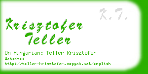 krisztofer teller business card